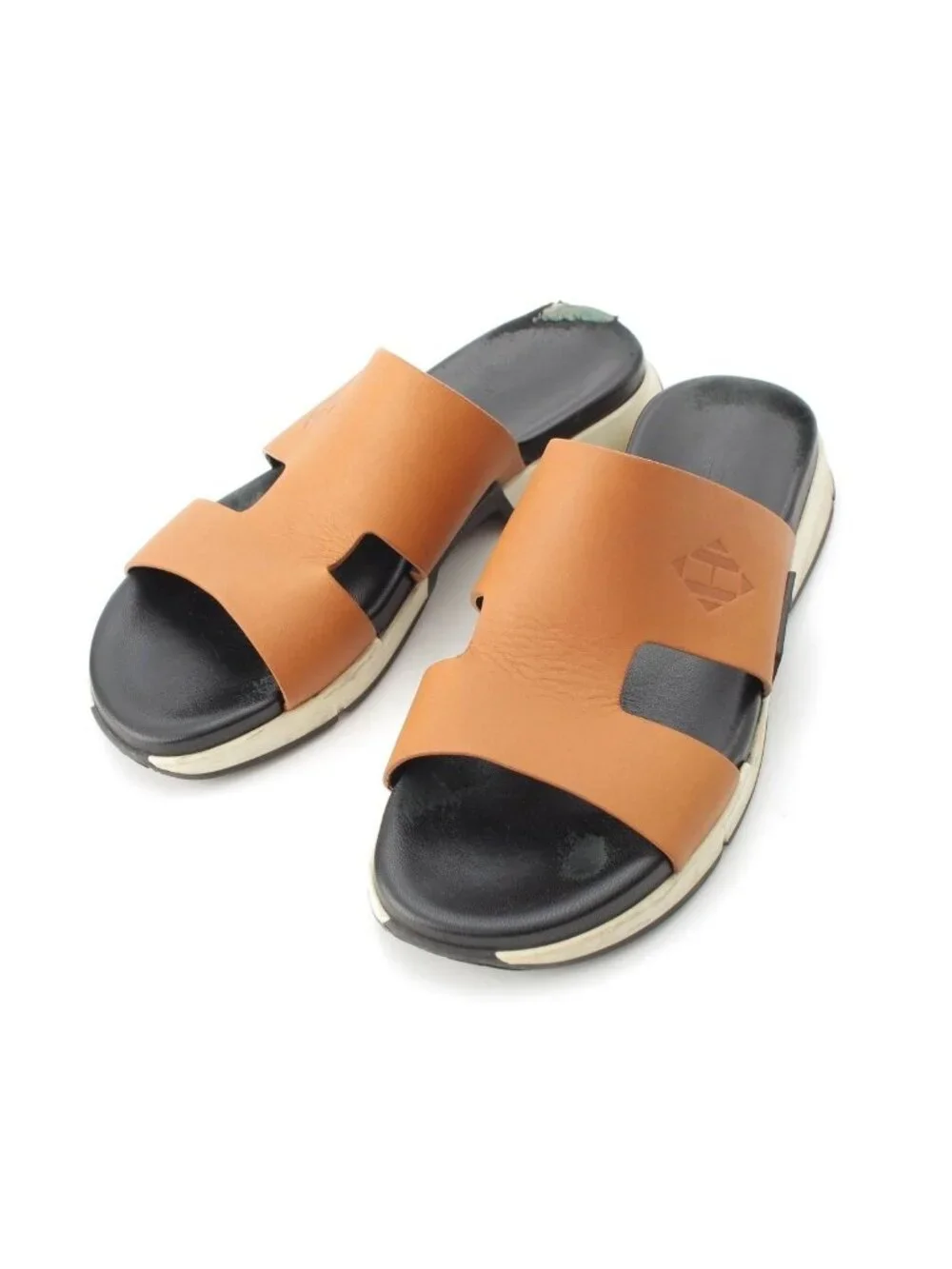 Hermes Varadero Leather Sandals Brown